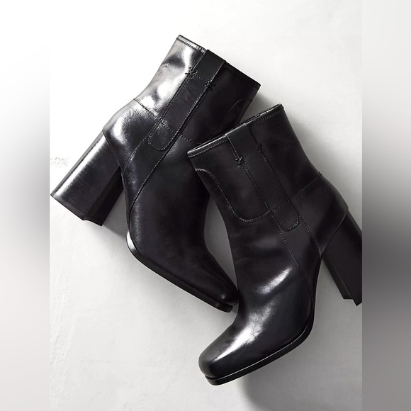 🌻🆕FREE PEOPLE Naomi Ankle Heel Boots-Black-Size 8 - Picture 6 of 16